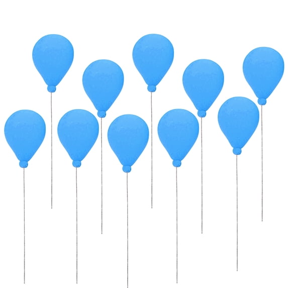 10-Piece Balloon Cake Toppers Set - Colorful Clay Balloon Picks, Round Shaped for Cupcakes & Cakes, Ideal for Birthday, Wedding, & Valentine's Day Party Decorations