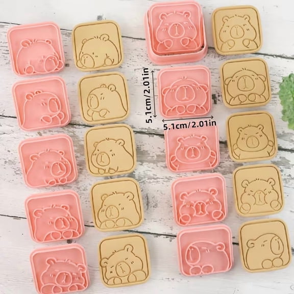10 Piece Capybara Cookie Cutter Set  Whimsical Animal Baking Molds for Cookies, Fondant, Pastry & Cake Decorating