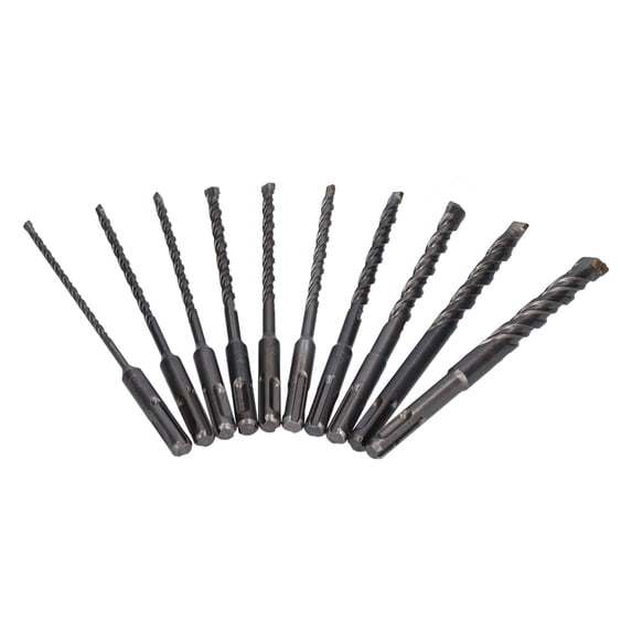 10 Piece Carbide Tip Masonry Drill Bit Set SDS Plus Rotary Hammer Tools ...