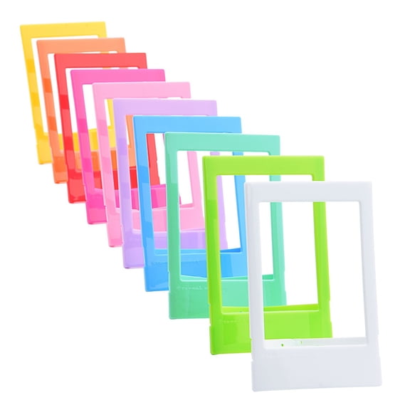 10 Piece Colorful Mini Photo Frames Compatible with Instax Mini Cameras 1 Pack