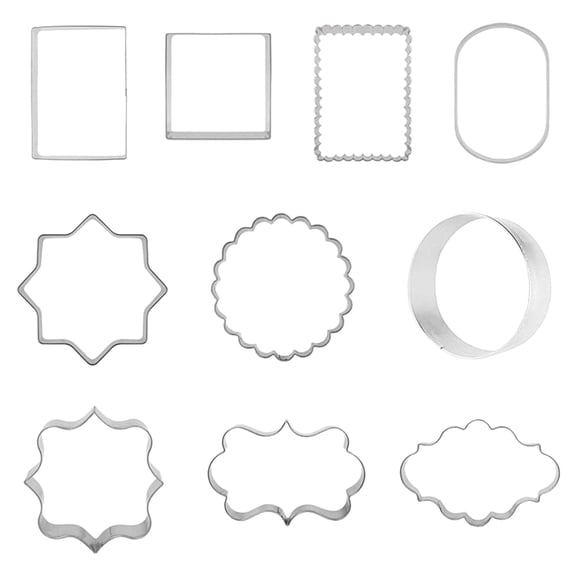 10-Piece Cookie Cutter Set， Cookie 10 Piece Set of Cookie Cutters Shaped Cookie Non Stick Dough Stainless Baking Cookie Cutting Tool