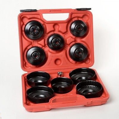 10 Piece Deluxe Oil Filter Cap Wrench Socket Tool Remover Installer Set for Ratchet