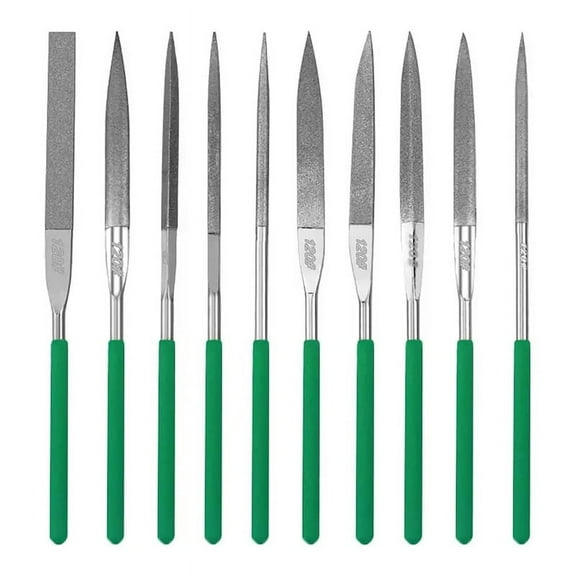 10-Piece Diamond File Set, Precision Needle File Set, Diamond Coated Files for Filing Metal, Ceramic, Stone, Jewelry A1 set x diamond file