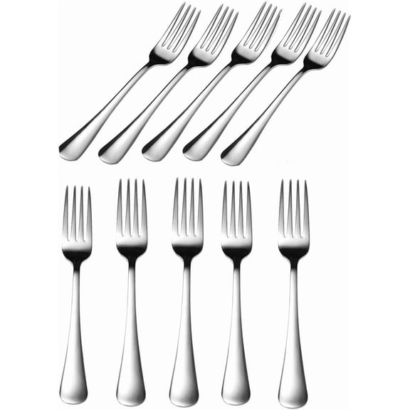 10-Piece Dinner Forks Set,Food-Grade Stainless - 7 Inches Table Forks,Flatware Forks,Dessert Forks,Salad Forks