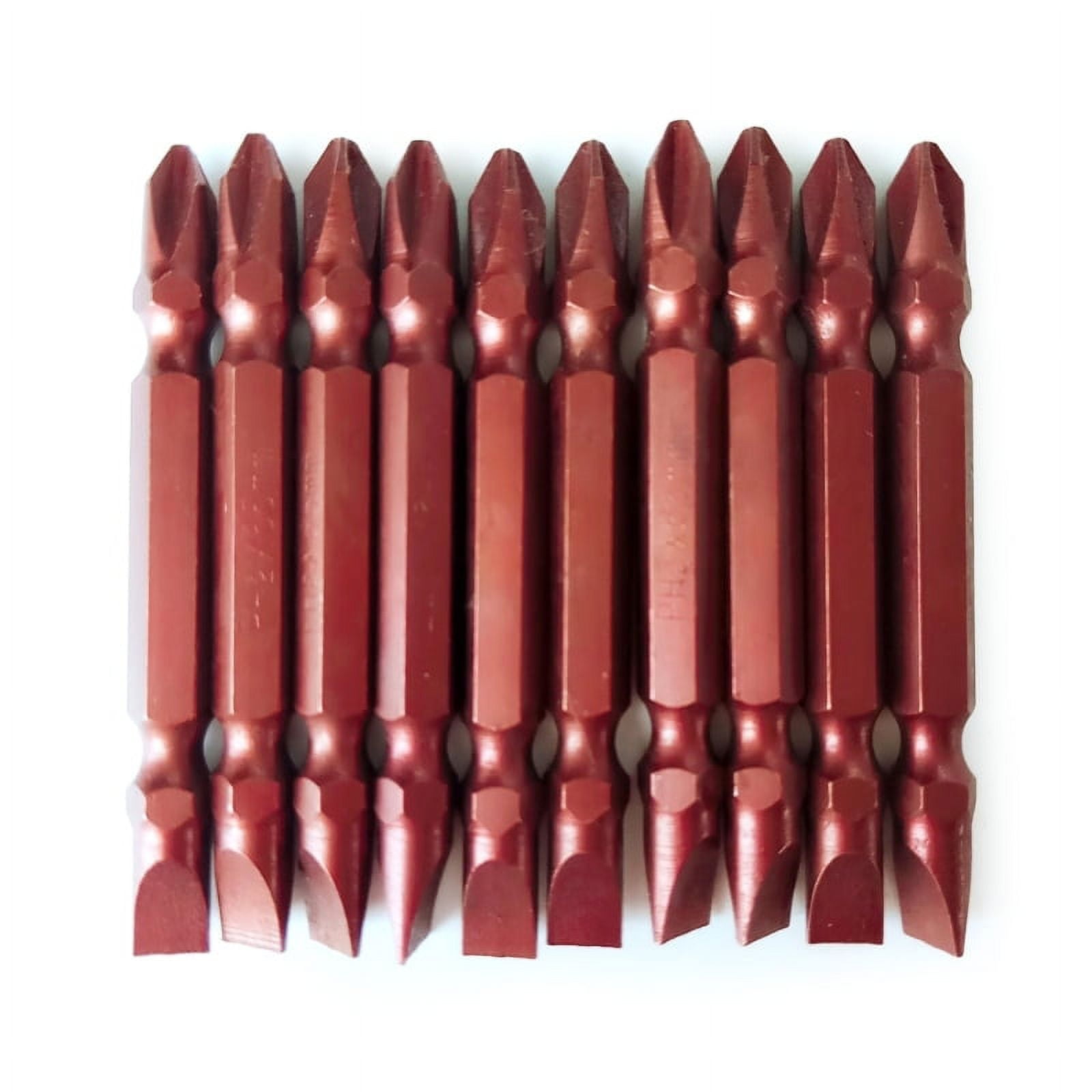 10Piece DoubleTip Screwdriver Bits Crafted from Sturdy Steel