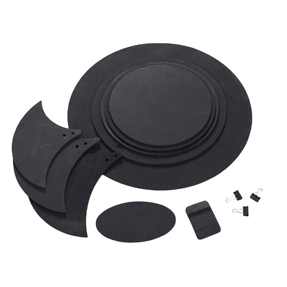 10-Piece Drum Mute Pad Set for Noise Reduction Practice on Drums and Cymbals