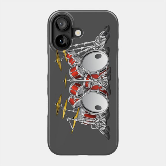 10 Piece Drum Set Cartoon Case for Apple iPhone 11 12 13 14 15 16 17 Pro Max