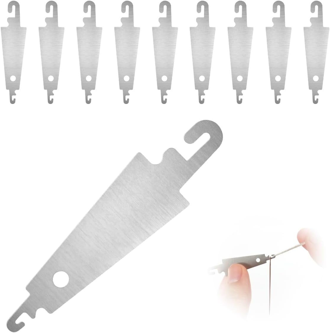 10 Piece Embroidery and Cross Stitch Needle Threading Tool - Stainless ...
