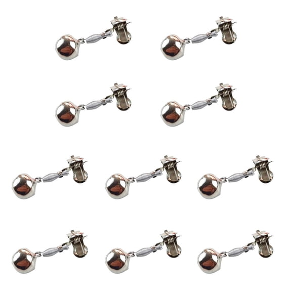 10-Piece Fishing Alarm Bell Set Metal and Plastic Clip-On Rod Alerts for Outdoor Activities