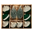 thumbnail image 1 of 10-Piece Flocked Christmas Ornament Balls with Hanging Rope for Festive Tree and Home Decor, 1 of 7
