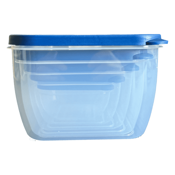 10-Piece Food Storage Containers with Vented Lids, Airtight and BPA Free, Stackable, Microwave, Freezer, and Dishwasher Safe (Blue)