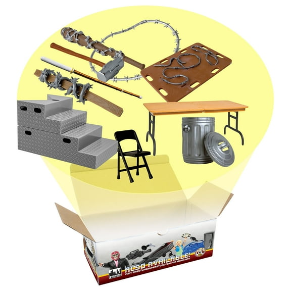 10 Piece HARDCORE Accessory Set for WWE & AEW Wrestling Action Figures