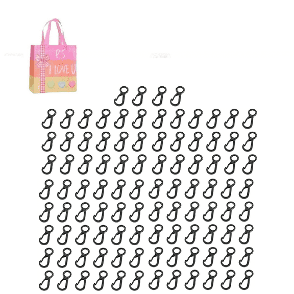 10-Piece Heavy Duty Black Lanyard Snap Clip Hooks, for Lanyards Tent Lights Canopy Hanging Z