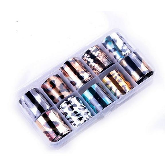 10-Piece Holographic Nail Foils Set – Starry Sky Glitter Nail Art Transfer Stickers for Stunning DIY Manicures TIKA