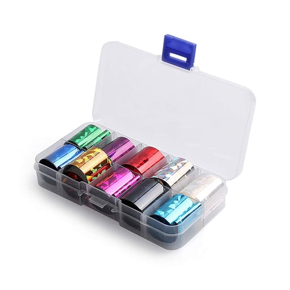 10-Piece Holographic Nail Foils Set – Starry Sky Glitter Nail Art Transfer Stickers for Stunning DIY Manicures TIKA