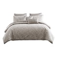 thumbnail image 1 of Benjara 10 Piece King Polyester Comforter Set with Jacquard Print- Gray, 1 of 7