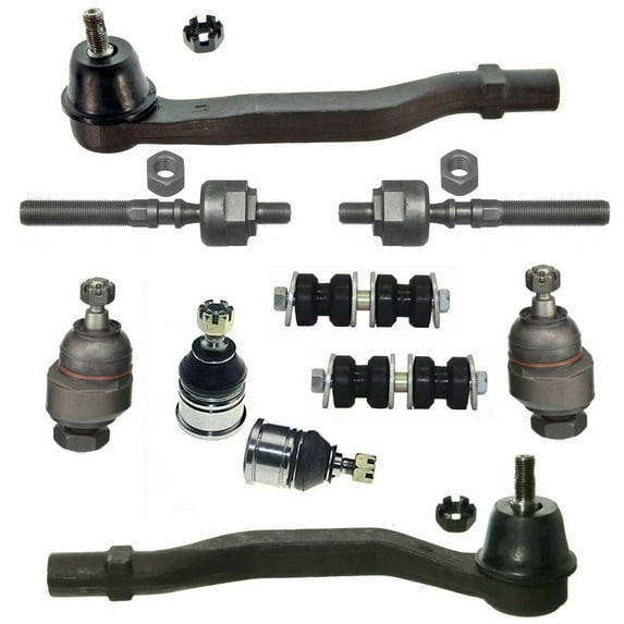 10 Piece Kit Front Upper Lower Ball Joints Inner Outer Tie Rods Sway Bar Links Fits select: 1990-1993 HONDA ACCORD