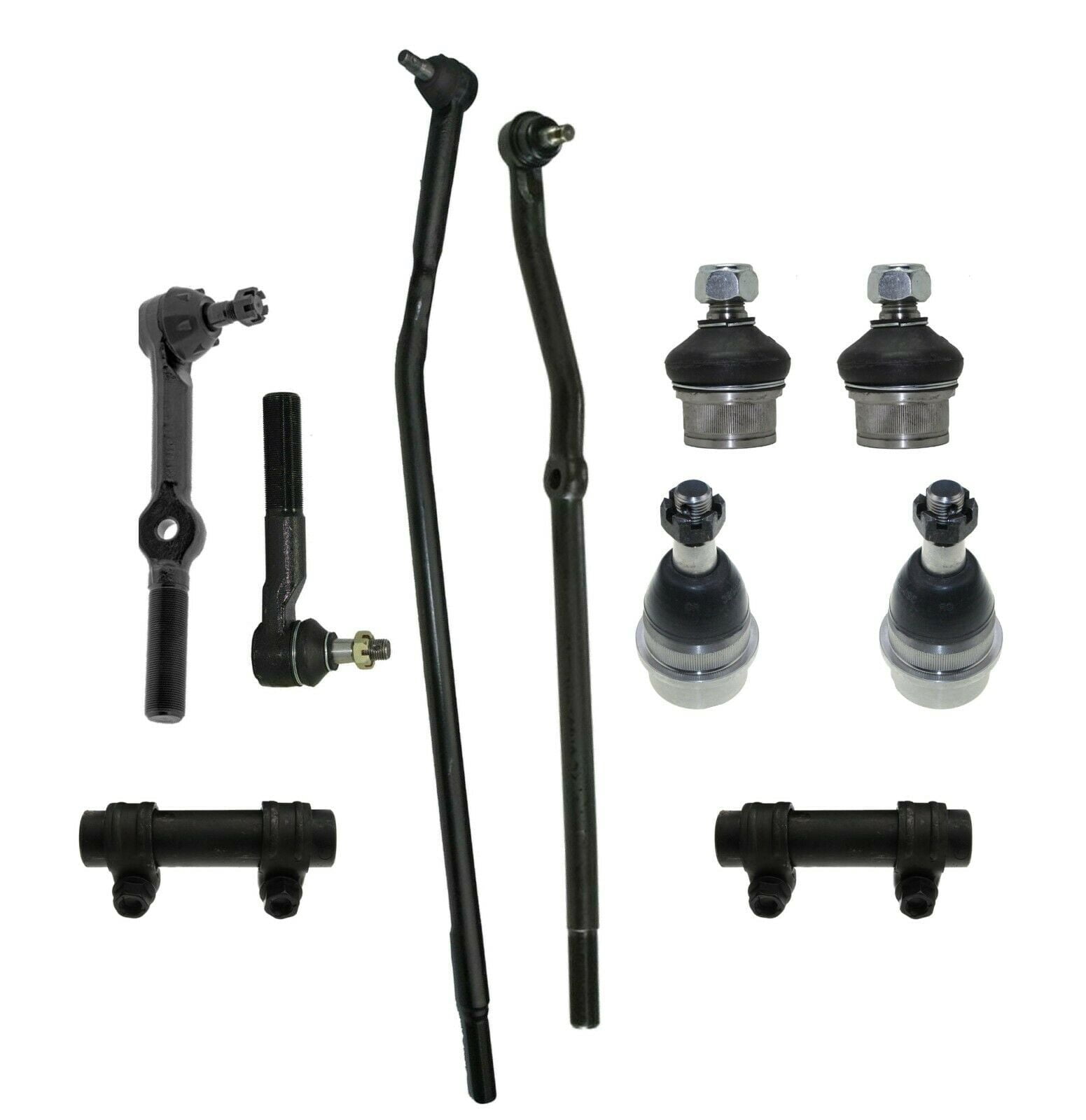 Front End Suspension Kit: Inner & Outer Tie Rods, Adjusting Sleeves, Ball Joints - 8pc Set By Parts Warehouse - View #3
