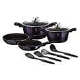 thumbnail image 1 of Berlinger Haus Kitchen Cookware Sets 10 Piece, Nonstick Cookware Set with Utensils, Turbo Induction Based Pots and Pans Set with Ergonomic Soft-touch handle, Dishwasher Safe Cooking Set, Purple, 1 of 1