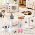 10-Piece Kitten Starter Kit for Indoor Cats, Classic White, Small ...