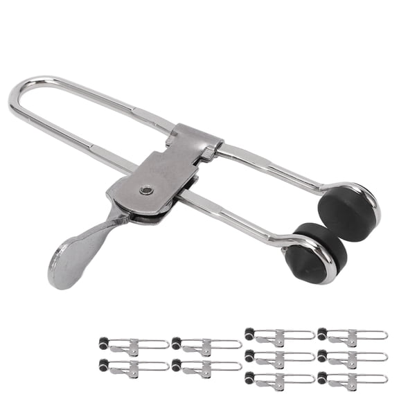 10-Piece Lever Action Grid Clamp Set for Suspended Ceiling Tile Installation, Stainless Steel Heavy Duty Ceiling Mounting Clips
