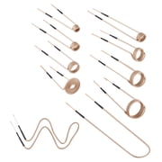 10-Piece Magnetic Induction Heater Coil Set, Flexible Mini Heater Coils for Rusty Bolt Removal, Includes 8 Coils + 1 U-Shape + 1 Free Form Coil