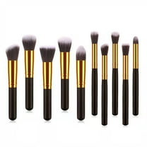 10-Piece Makeup Brush Set Complete Eye Face Cosmetic Application Tools Kit 10PCS