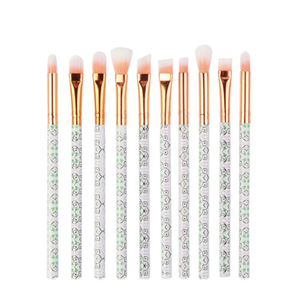 10-Piece Marble Pattern Makeup Brush Set - 1 Set, 10Pcs Multifunctional Makeup Brush Concealer Eyeshadow Brush Set Tool, Easter, St. Patrick'S Day, Wedding, Brush, Makeup Brush, Pl Makeup Organizers
