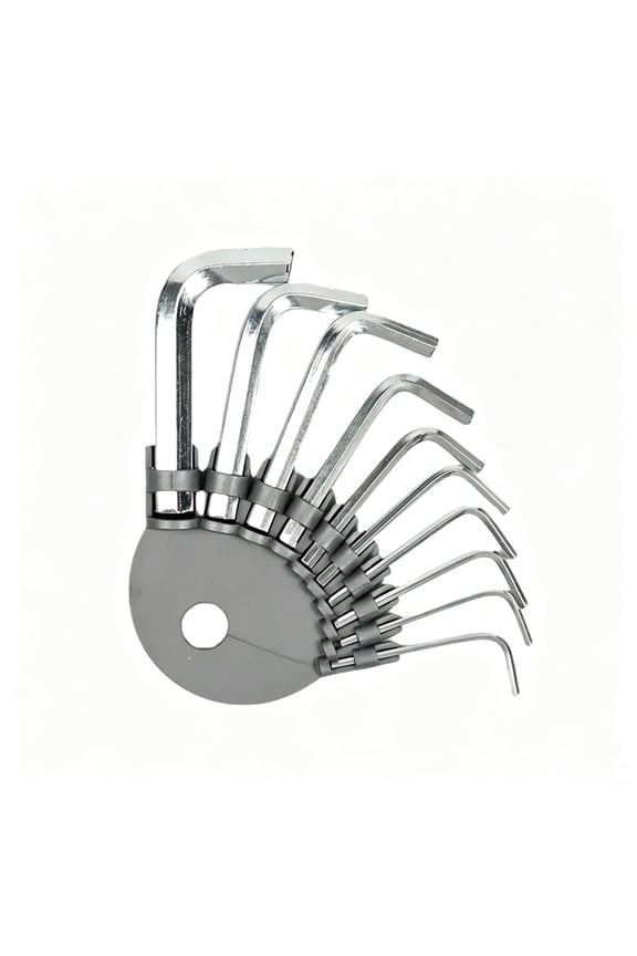 10-Piece Metric Hex Key Ring Set, L-Shaped Allen Wrench, 1.5mm to 10mm