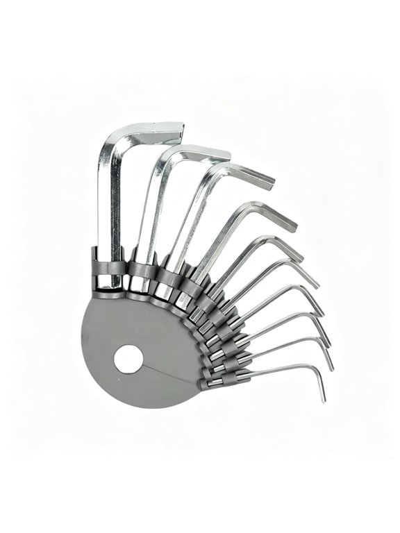 10-Piece Metric Hex Key Ring Set, L-Shaped Allen Wrench, 1.5mm to 10mm