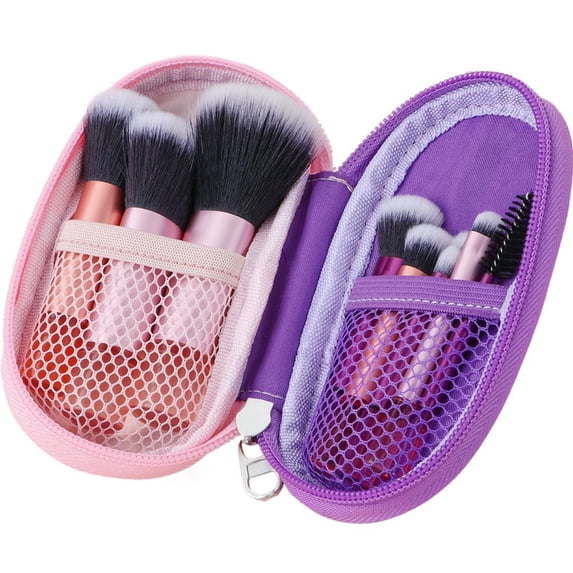 10-Piece Mini Makeup Brush Set With Synthetic Fiber For Professional Daily Application And Travel