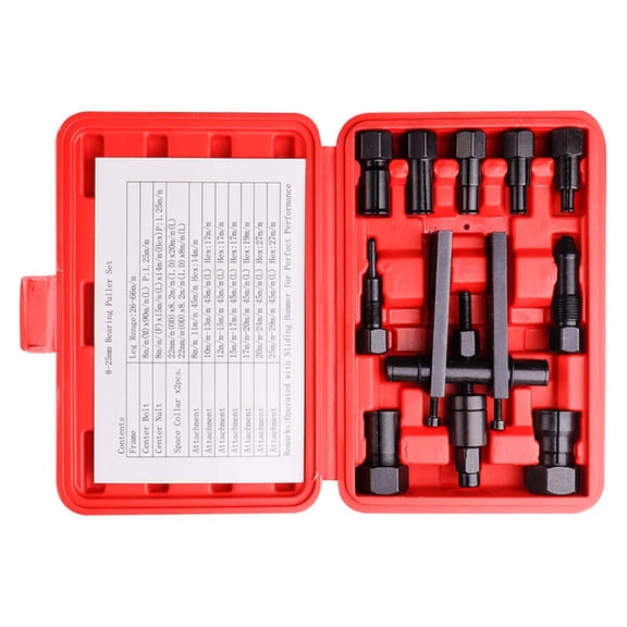 10 Piece Motorcycle Bearing Remover Tool Set Bicycle Bearing Disassembly Kit Two Claw Puller