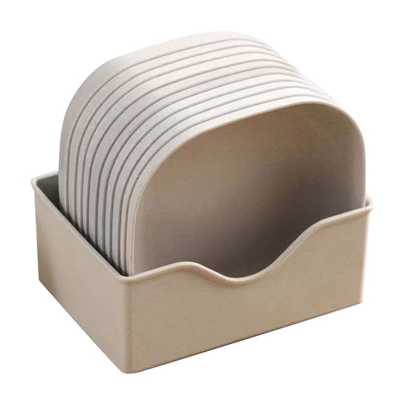 10-Piece Multi-Functional Bone Dish Set with Storage Base, Plastic Snack Fruit Trays, Non-Slip Easy Clean for Dining Table Food Waste