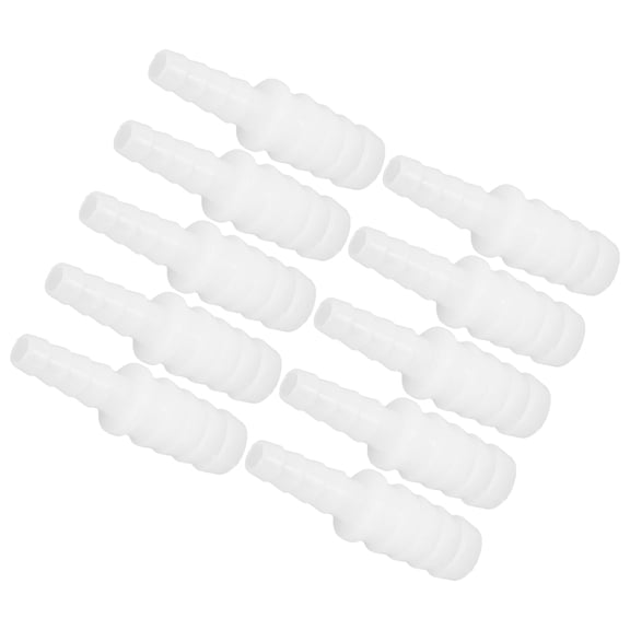 10-Piece PE Tube Connector Barb Reducer Joint Straight Through Set Kit for Aquariums and Fish Tanks