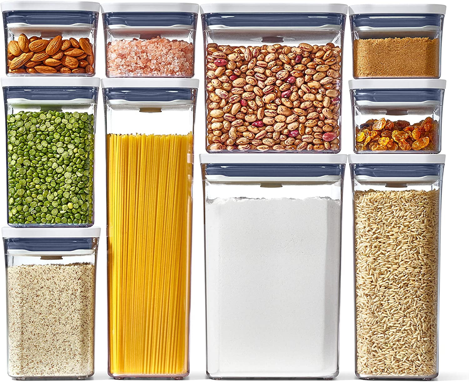 Clear BPA-Free 10-Piece Rectangular Food Storage Set