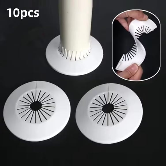 10-Piece PVC Pipe Trimming Kit - Easy Installation for Wall Hole Repair and Ventilation Pipe Cover, Compatible with Shower Valves, Angle Valves, Faucets, and Wall Pipes - DIY Quick Cover Set