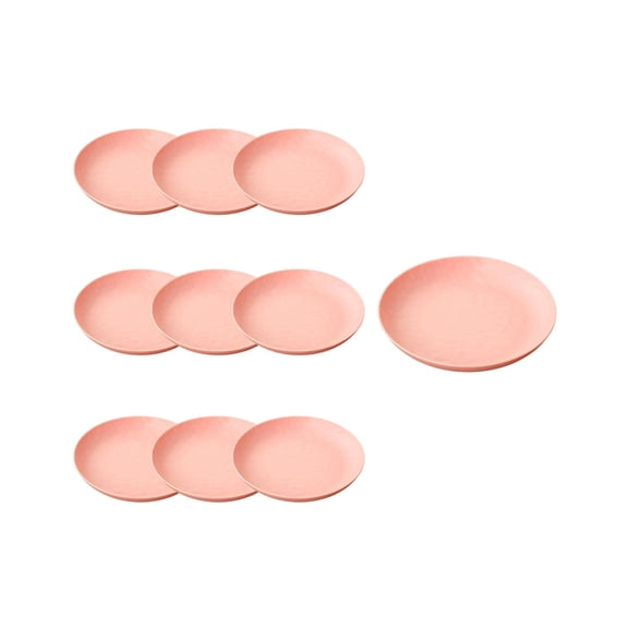 10-Piece Plastic Snack Plates for Fruit & Appetizers - 5.91-Inch Serving Dishes, Durable & Lightweight, Stackable, Dishwasher Safe