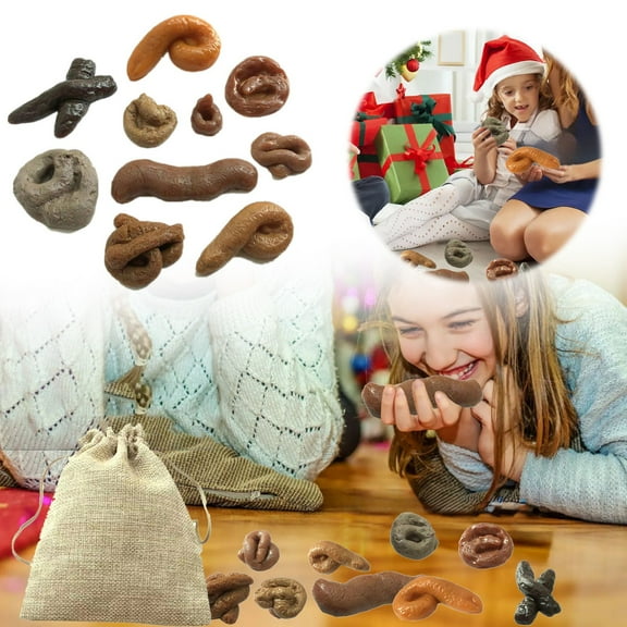 10-Piece Poop Prank Kit - Realistic Design, TPR Material, for April Fool's Day/Practical Jokes