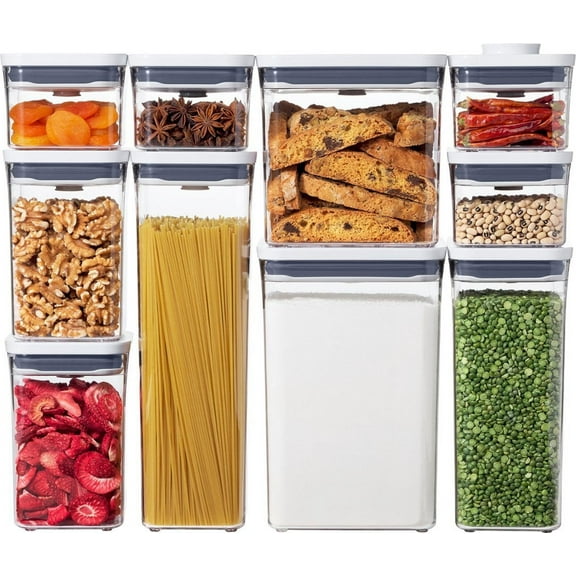 10 Piece Pop Container Set - Clear