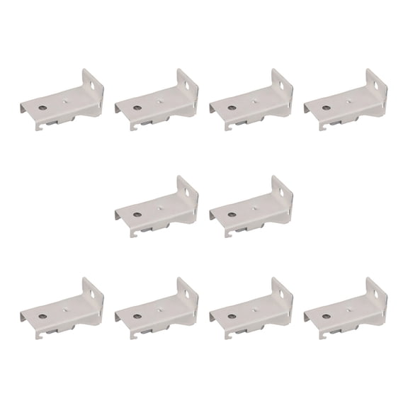 10 Piece Quick Install Curtain Rails Brackets Metal Wall Fixings Compatibles With Standard Window Drapery Track Holder