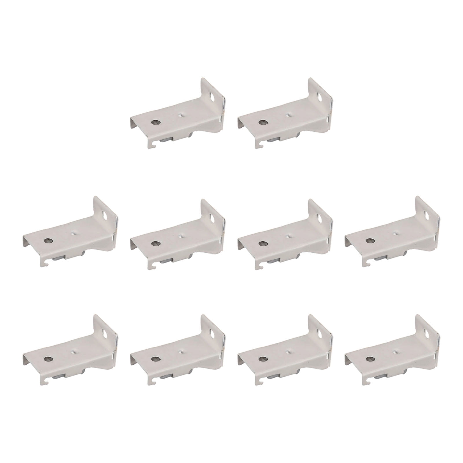 10 Piece Quick Install Curtain Rails Brackets Metal Wall Fixings