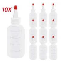 10 Pack 4oz Clear Plastic Squeeze Bottles With Caps Condiment Squeeze Bottles Dispenser for Sauces, Mustard, Honey, Jam, Oil & Vinegar