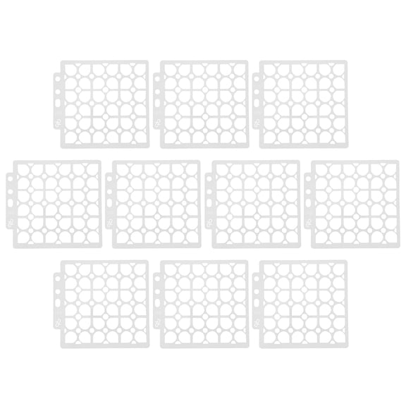 10-Piece Reusable Mandala Stencils Set for Painting and Drawing, 5.9x5.9 Inches / 15x15 cm