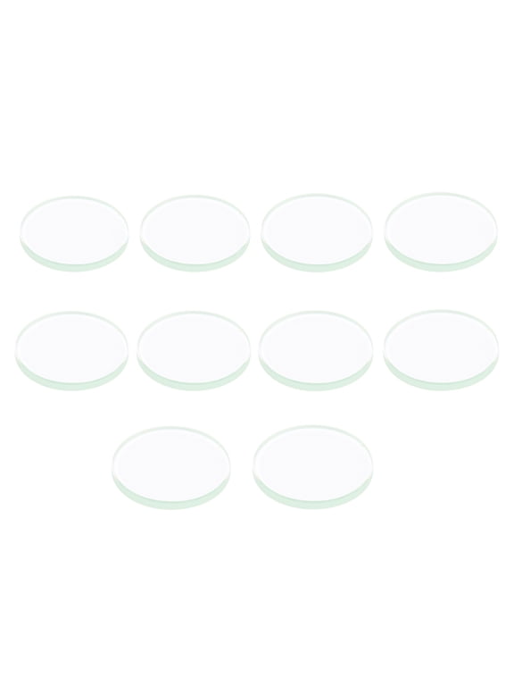 10-Piece Round Flat Watch Crystal Lens Replacement, High Hardness 3.0mm Thickness Glass Watchmaker Tools (30.5mm - 35mm / 1.20" - 1.38")
