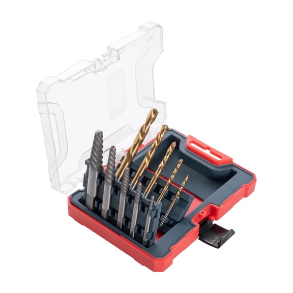 10-Piece Screw Extractor and Left-Hand Drill Bit Set, Easy Out Bolt Remover Kit for Stripped Screws & Broken Bolts, Reverse HSS & CR-MO Cobalt Steel Extraction Tool