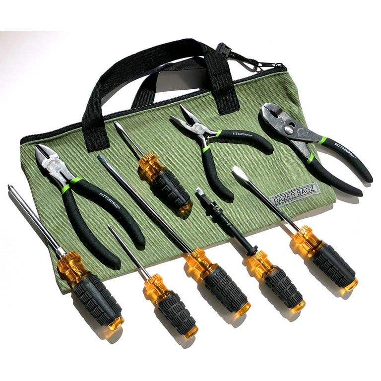 10 Piece Screwdriver and Plier Tool Set with Tool Bag - Pittsburgh