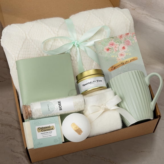 10-Piece Self Care Spa Gift Set, Rustic Box, Multi-Occasion Gifting