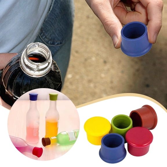 10-Piece Set Bottle Stopper, Multi-Color Random 10 Pcs Bottle Cap for Fresh - Keeping, Stylish and Durable, for Parties and Gifts