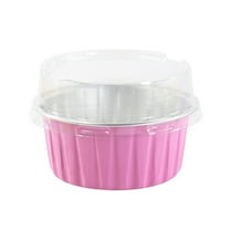 10-Piece Set Disposable Aluminum Foil Baking Cups With Lids And Spoons, Muffin Liners, Cupcake Baking Pans, Pie Pans, Cream Containers, Disposable Baking Pans And Storage