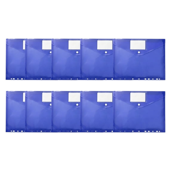 10-Piece Set Of Purple Snap-Button 11-Hole Loose-Leaf Document Storage ...